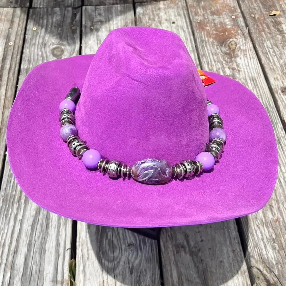 Purple cowgirl hat
